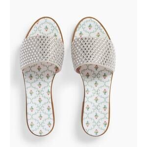 NWT Hill House The City Slide in Sand Rhinestone Size 36.5 (6 US)